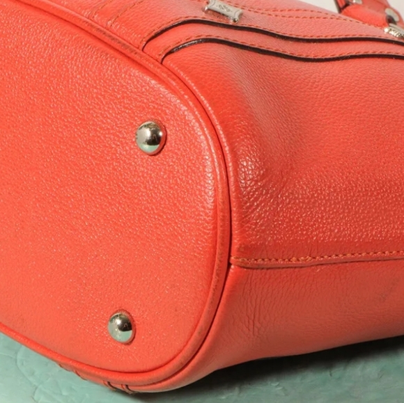 MCM Visetos Salmon Leather Studded Tote Bag + Dust Bag - Picture 9 of 16